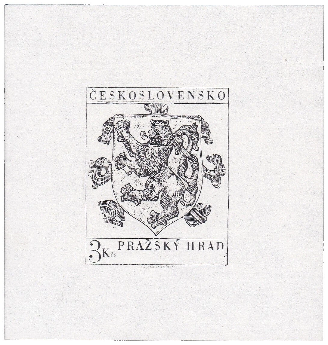 Arte, artista checo y Sellos CHECOSLOVAQUIA Prueba, ensayo