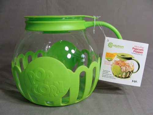 ecolution set of 3 3qt microwave popcorn poppers