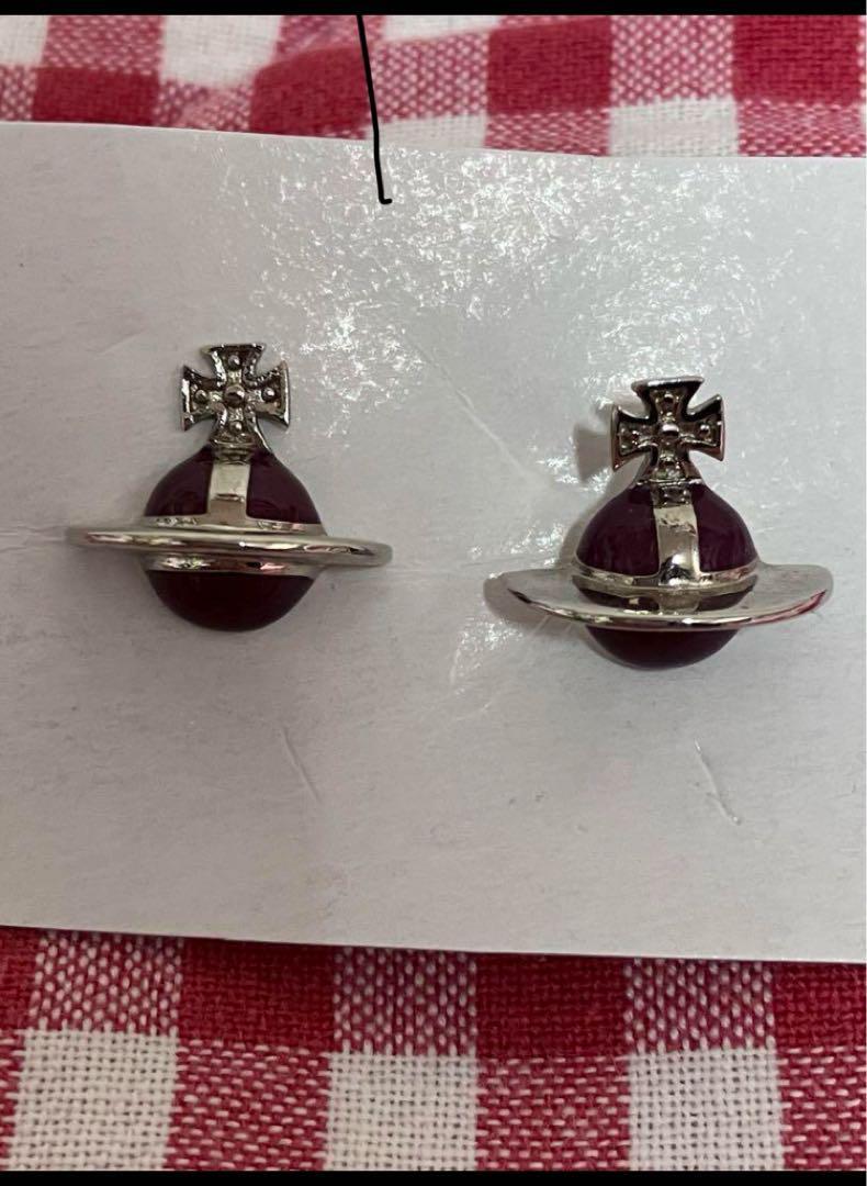 Vivienne Westwood Solid Orb Earrings Purple