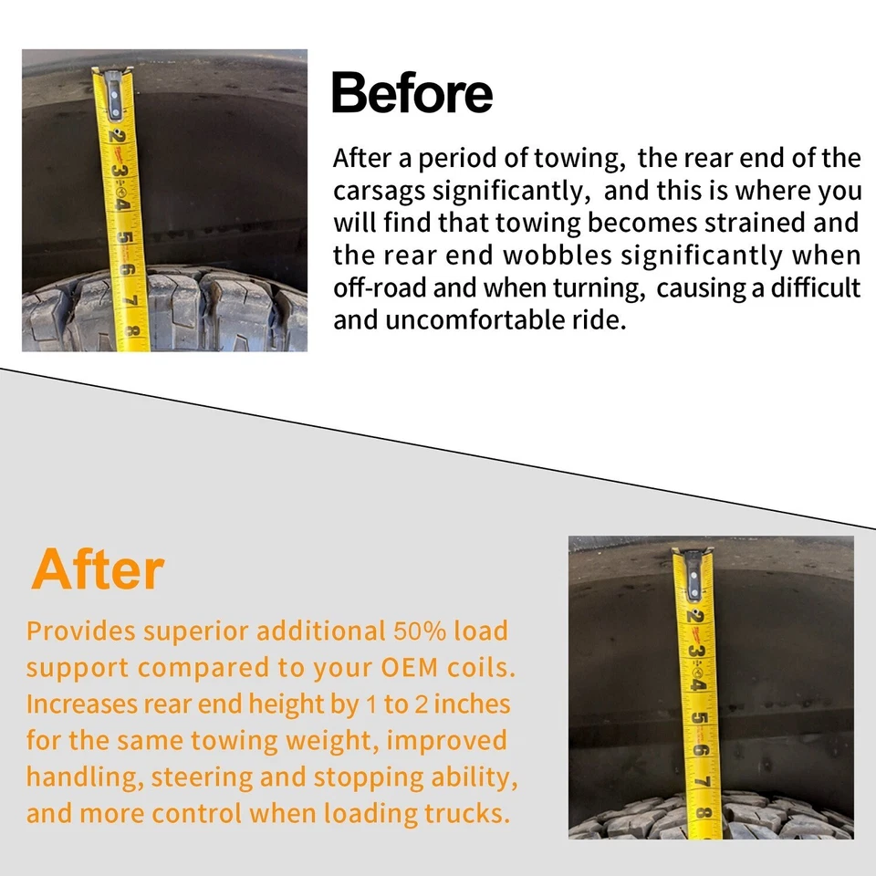 50% Heavier Rear Coil Spring Kit For Ram 1500 Provide an Extra 50% Load Capacity - Image 2 of 4