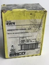 LOT of 90 ERICO Caddy 4WN Combination Washer Wing Nut 5B Silver - FREE SHIPPING!
