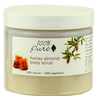 100% Pure Honey Almond Body Scrub - Size : 15 oz NEW