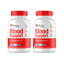  2 Pack Biopulse Blood Support Pills - Biopulse Healthy Blood Sugar 120 Capsule