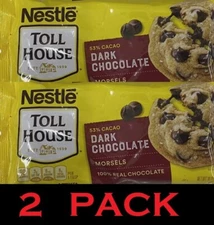 Nestle Toll House DARK CHOCOLATE Morsels Baking Chocolate Chips 10oz Bag  2 PACK