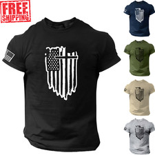 American Flag Cross T Shirt, Christian, America, Jesus, Bible, Patriotic, USA