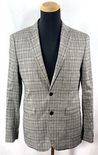 NEW Express Slim Fit Mens Sport Coat 38R Jacket Gray 38 Regular Extra Slim