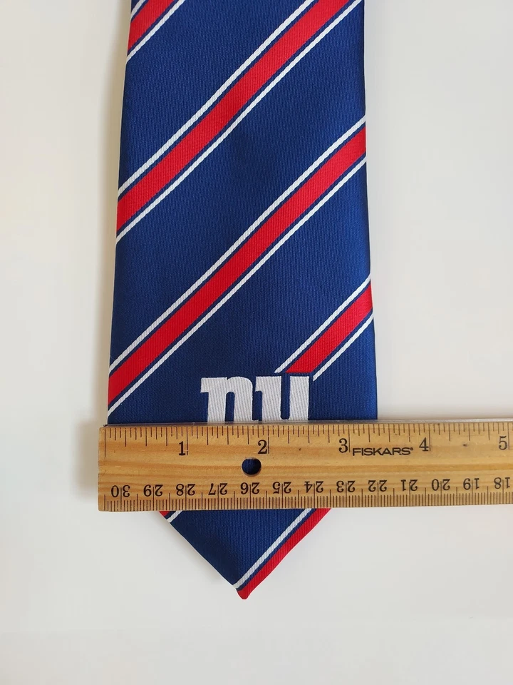 NWT New York Giants NFL Red White & Blue Striped Tie By Eagles Wings - Image 3 of 4