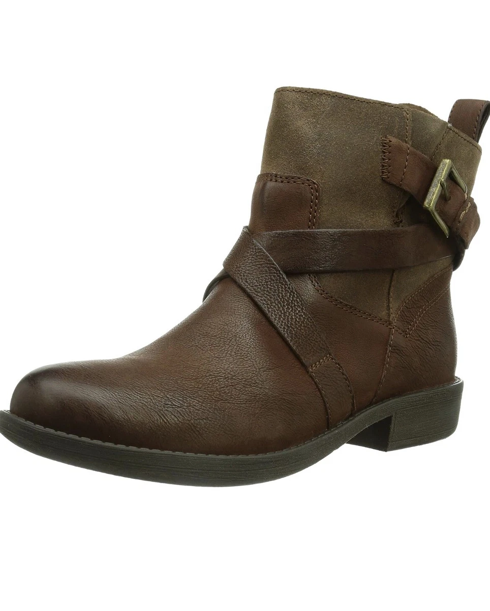 Clarks Womens Leather Ankle boots Brown MERRYN TRAIL Vintage Lined Winter 8 D