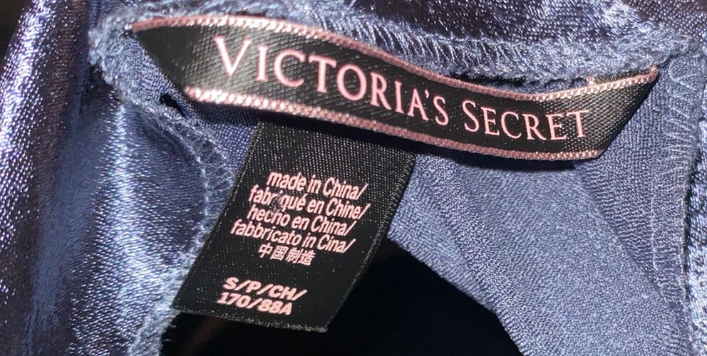 UNDERCOVER Abito Victoria's Secret blu navy lucido slip taglia S