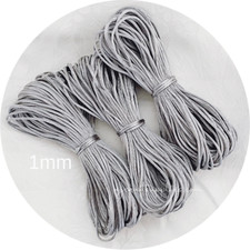 20m LIGHT GREY satin nylon cord 1.5mm string DIY silicone beaded keyring lanyard