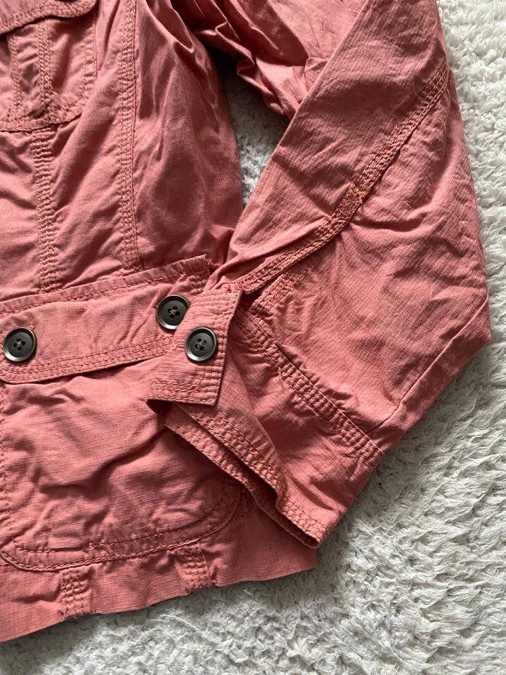 Jaqueta Croft & Barrow Feminina Manga Longa Gola Snap Zíper Completo Coral Tamanho XL - Imagem 4 de 4