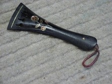 Vintage Inlaid Violin Tailpiece  4/4  flowers...