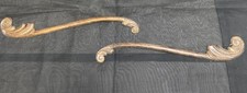 (2) Vintage Wooden Onlay Appliqu&eacute;s