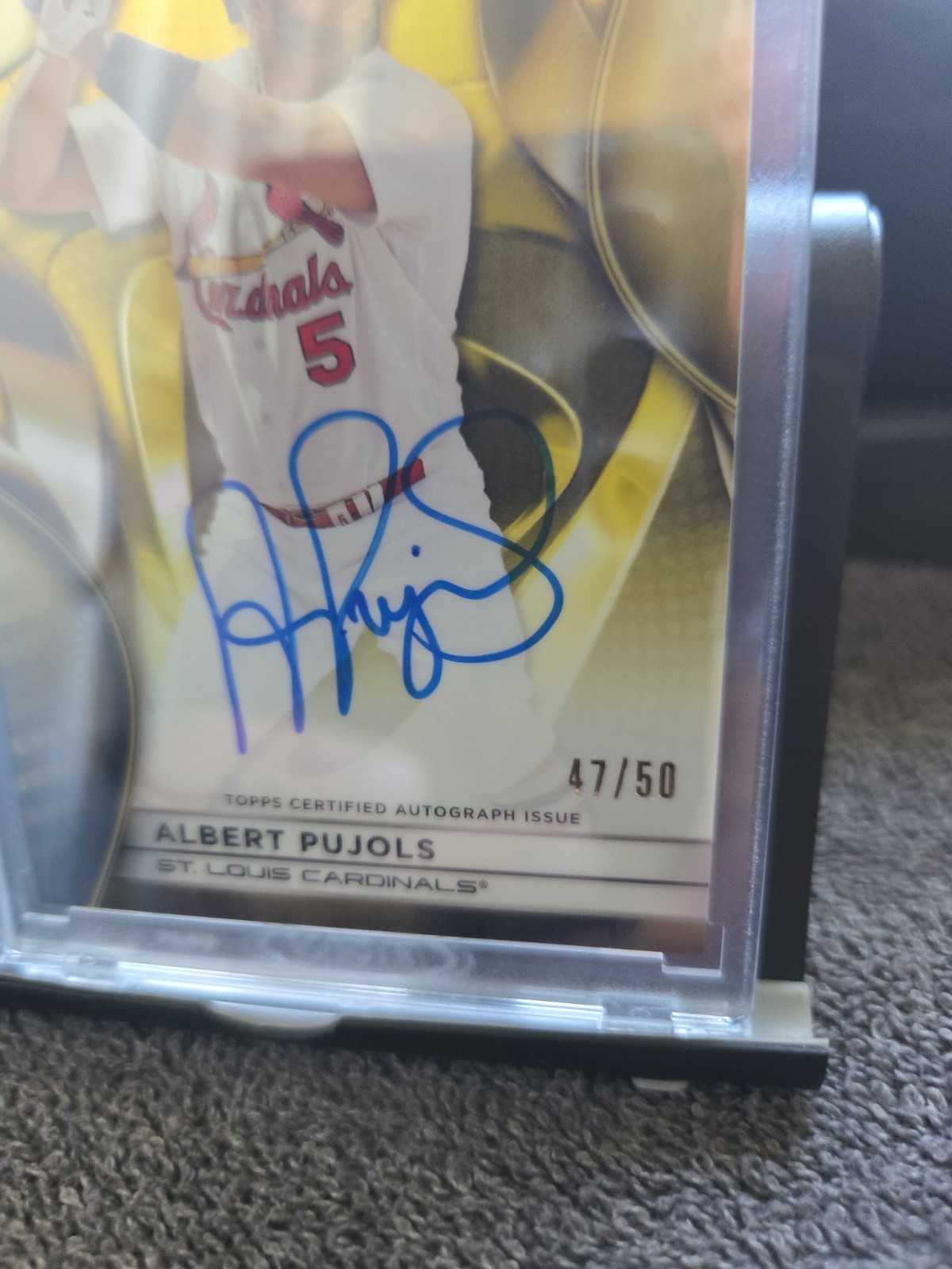 2025 Topps Chrome Black Albert Pujols Gold Refractor Auto /50 DIRECT From Topps view 5