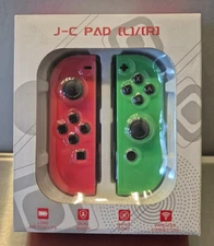 J-C PAD Left and Right Nintendo Switch Controllers Pink and Green JoyCons