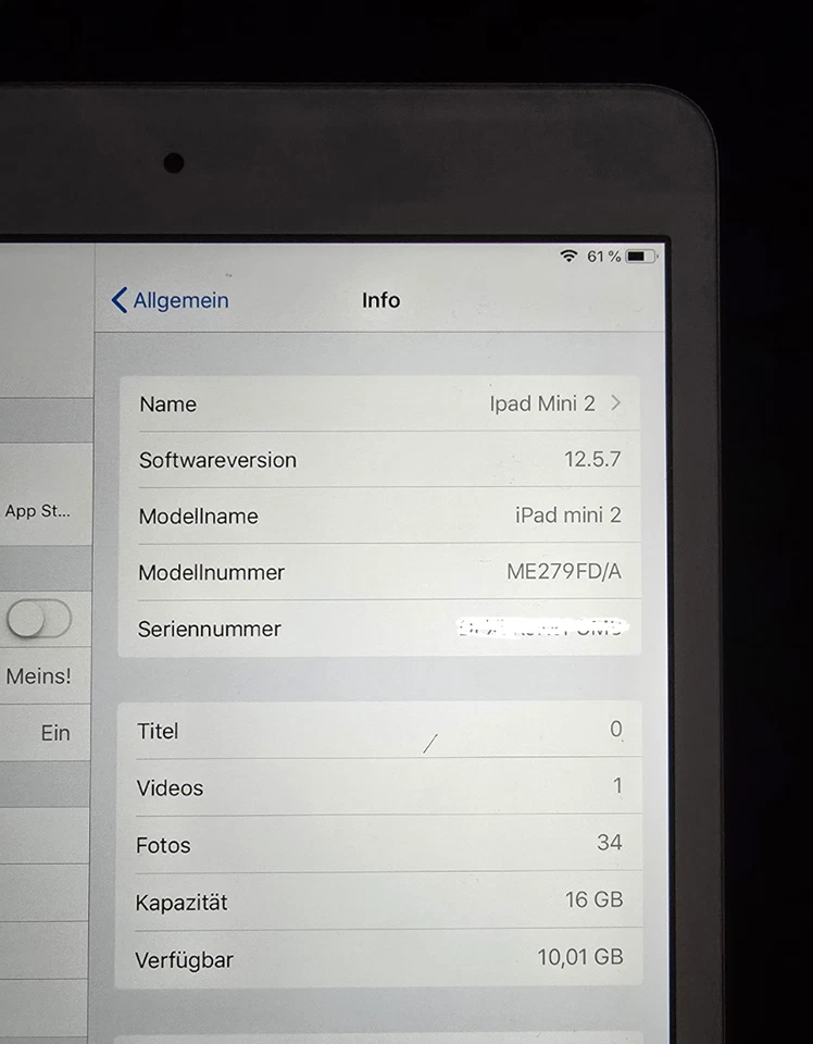 Apple iPad mini 2 16GB, WLAN, 20,07 cm, (7,9 Zoll) - Silber - Bild 4 von 4