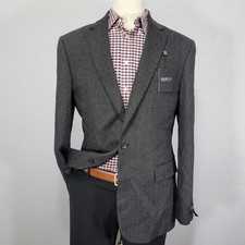 Kenneth Cole Awearness Men's Sport Coat Blazer Gray Wool Blend Slim 42L NEW