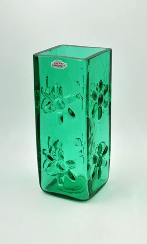 Vintage Blenko Glass Daisy Vase #6115M - Sea Green