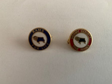 2 X REEVES OF BIRMINGHAM DERBY COUNTY DCFC 16mm Diameter ENAMEL BADGES