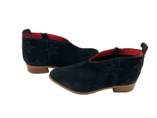 White Stuff Ladies Navy Blue genuine Suede Ankle Boots Size UK 8 EU 41 vgc