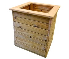 Deluxe Square Planter - Pressure Treated : (W50cm x D50cm x H53cm)
