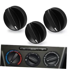 3PCS HVAC Control Knobs,A/C Heater Climate Switch Fan Speed Control Knob 