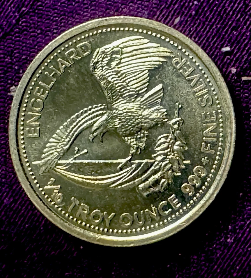 1985 1/10oz .999 Fine Silver Engelhard Prospector Very Rare Low Mintage - Image 2 of 2