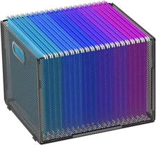 Organizador Archivos Colgante Malla Caja Cesta Asa Oficina Casa Carta Negro