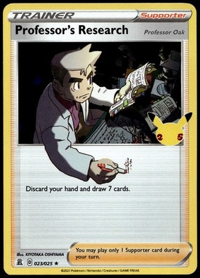 Professor's Research Holo Rare Celebrations 023/025 NM