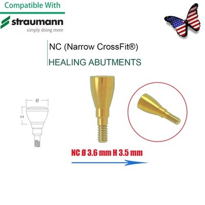 Dental Healing Abutment Cap/Closure Cover Screw Fit Straumann Cross Bone Level