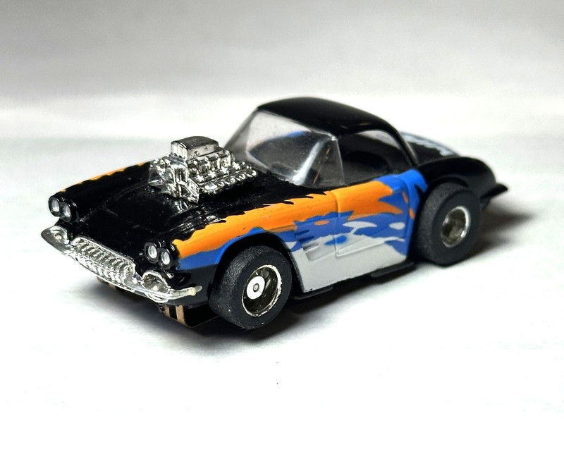 Tyco 1960 Corvette Black WipeOut 440x2 HO Slot Car ~ SEE TEST TRACK VIDEO~