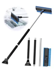  2025 Extra Long 55.7" Ice Scrapers for Car Windshield Multi-Functional Blue