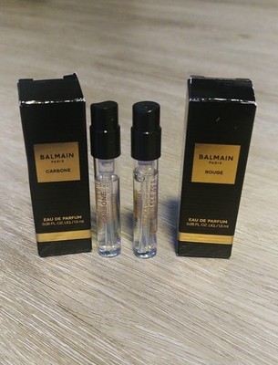 Authentic BALMAIN Rouge + Carbone Eau de Parfum Sample Spray 1.5 ml 