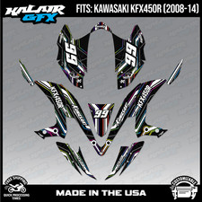 Graphics Kit for ATV Kawasaki KFX450R 2008-2014) Electron Series - RAINBOW