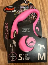 Flexi 16ft New Classic Pink Cord Retractable Dog Leash Medium