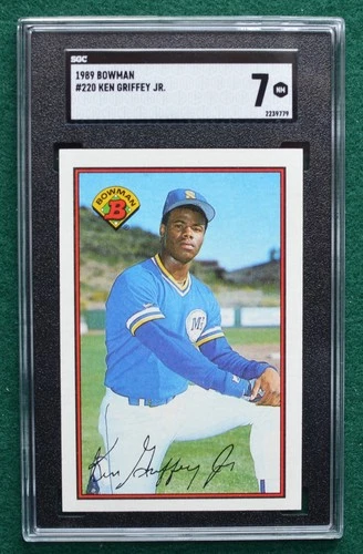 Ken Griffey Jr. rookie card SGC 7 Near Mint  1989 Bowman Seattle Mariners RC HOF