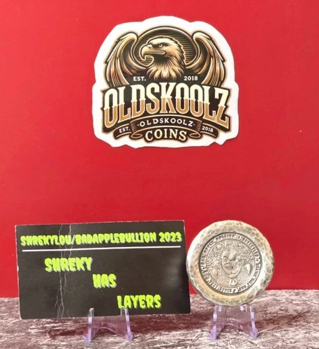 2023 Shreky Has Layers ~ Shrekylou/BadAppleBullion ~ 5oz 999 #1 of 1