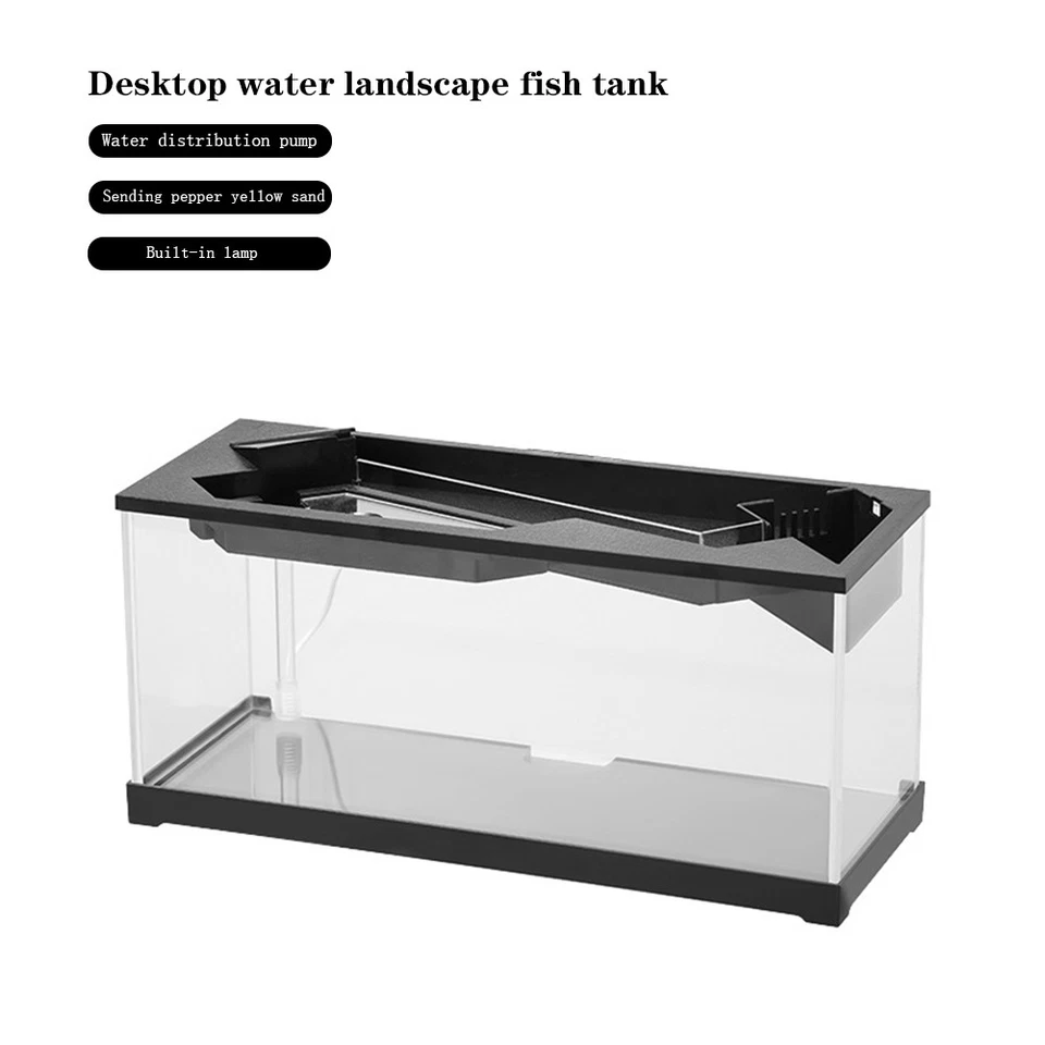 Aquarium rechteckig mit Abdeckung inkl. LED Beleuchtung im Set - Bild 2 von 4
