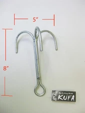 Galvanized Steel Grapple Hooks, 8" H x 5" W