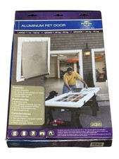 PetSafe Freedom Pet Door Aluminum Frame Large Dog up to 100 lbs 16" x 10" White