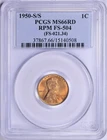 1950-S/S PCGS MS66RD RPM FS-504 (FS-021.34)CONECATop 100 Repunched Mintmark Coin
