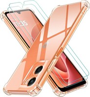 For Motorola Moto G06 Case, Slim Clear Silicone Phone Cover & Screen Protector
