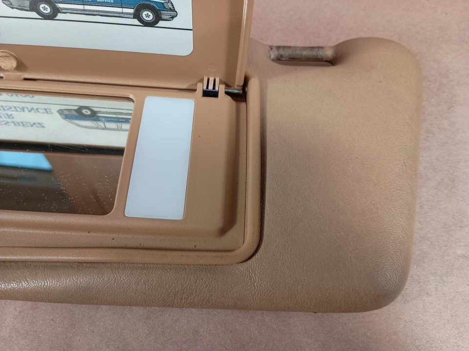 Panel espejo retrovisor parasol delantero izquierdo beige 300E 84-93 mercedes-benz w201 190d 190e Foto 4 de 4