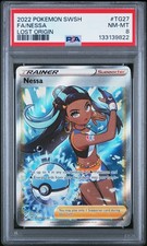 2022 POKEMON SWORD & SHIELD LOST ORIGIN #TG27 FULL ART/NESSA PSA 8