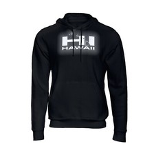 Hawaii HI Reflective Logo Black Pullover Hooded Hoodie