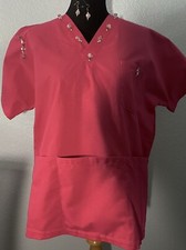 Ladie's Designed With Four Pockets Beaded Nursing /utility Top And Earrings