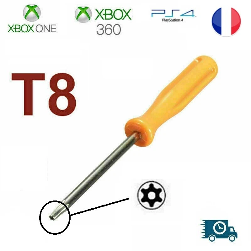 Tournevis Torx T8 Tamper Microsoft Xbox 360, Ps3, Ps4 PlayStation 3 Slim  NEUF 3701046747412