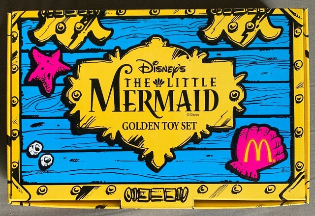 little mermaid golden toy set