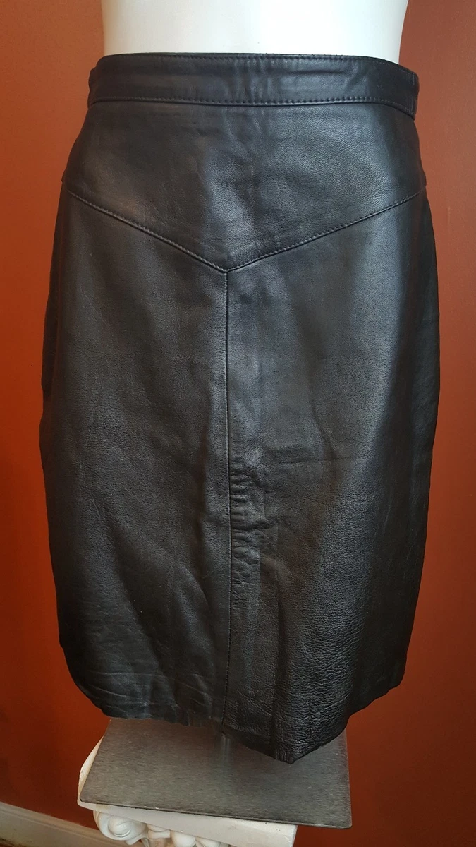 Black leather mini skirt cheap 9mm