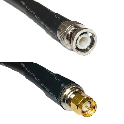 RFC400 BNC MALE to SMA MALE Coaxial RF Cable USA-Ship Lot